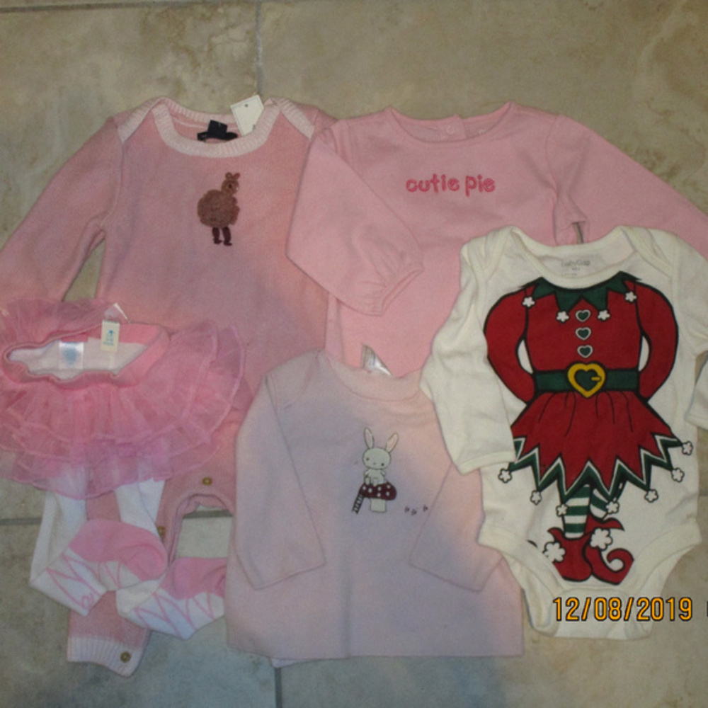 NWT Gap Gymboree 5pc Lot 3-6M Tops Romper Tights